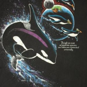Vintage Early 90's New Age Space and Sea Animals T-Shirt