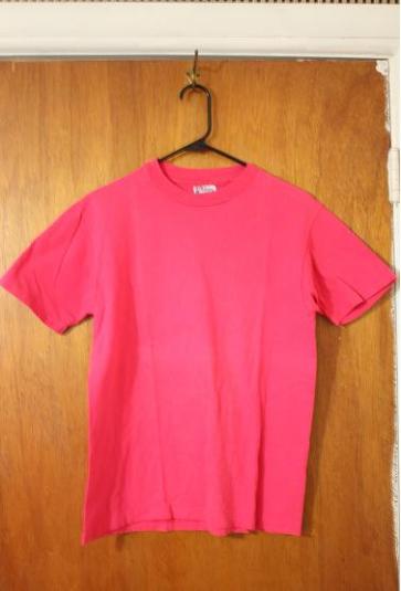 Blank Vintage 80’s Hanes Beefy-T T-Shirt Pink Fuschia Medium