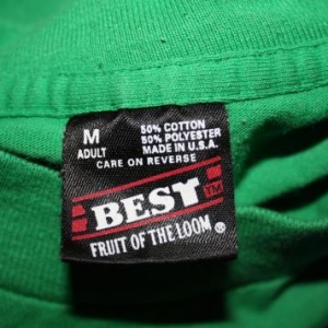 Vintage Green Fruit of the Loom Best Blank Medium T-Shirt