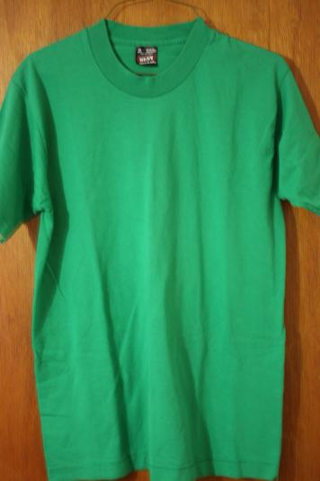 Vintage Green Fruit of the Loom Best Blank Medium T-Shirt