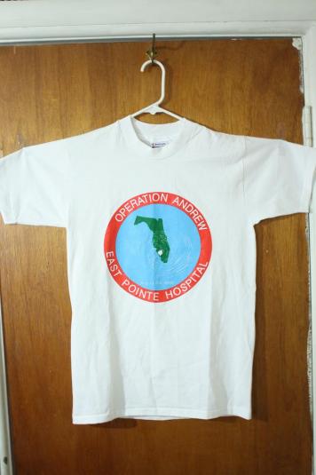 Vintage Early 90’s Hurricane Andrew 50/50 Deadstock T-Shirt