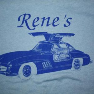 Vintage 80's Rene's Mercedes Benz 300SL Gull Wing T-Shirt