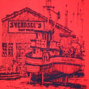 Vintage Svenden's Boatworks Alameda Deadstock Ad T-shirt