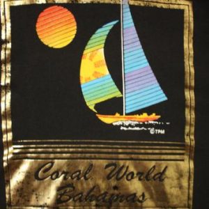 Vintage Coral World Bahamas Sailboat 50/50 T-Shirt