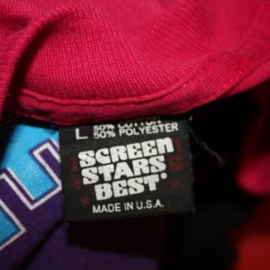 Vintage Screen Stars Best Large Blank Magenta 50/50 T-Shirt