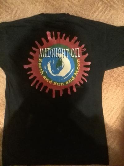Vintage Midnight Oil Earth and Sun and Moon T-shirt 1993