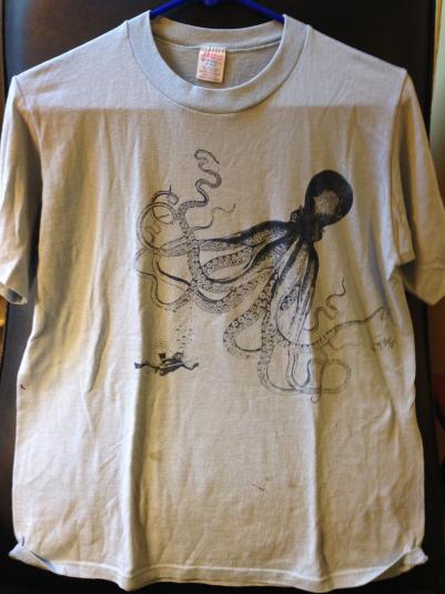 Cool 1980s Cephalopod/diver shirt