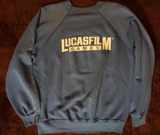 Vintage 1980s Lucasfilm Maniac Mansion sweatshirt.