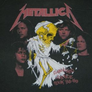 vintage METALLICA 88-89 DAMAGED JUSTICE TOUR T-Shirt concert