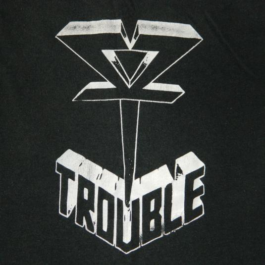 Vintage TROUBLE 1985 THE SKULL T-Shirt Tour 80s Doom Metal