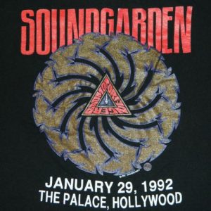 Rare SOUNDGARDEN KNAC JAN 29, 1992 Concert T-Shirt Vintage