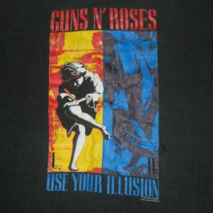 Vintage GUNS N ROSES EUROPEAN 1992 Tour T-Shirt concert