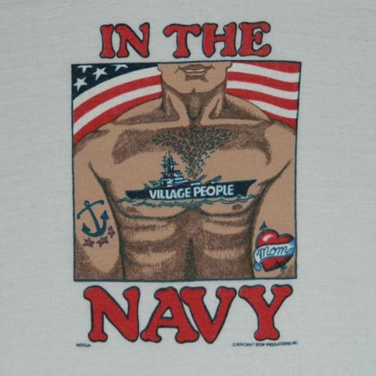 Vintage The Village People 70s In The Navy T Shirt Gay Int Defunkd