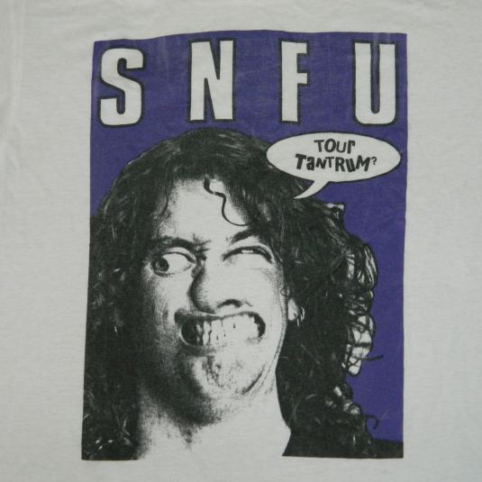 Vintage SNFU 80s EUROPEAN TOUR TANTRUM? T-Shirt Original