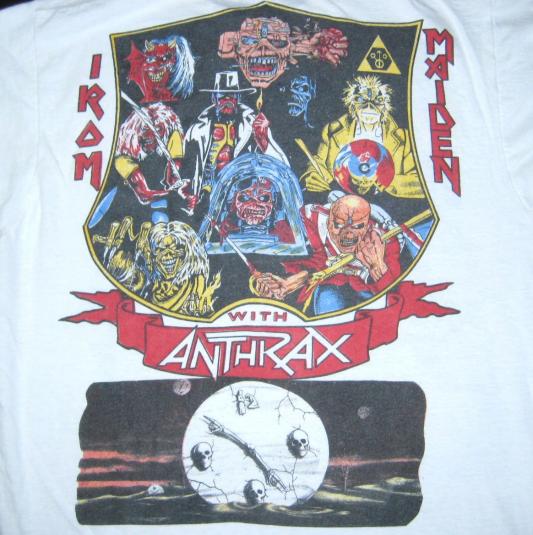 vintage IRON MAIDEN ANTHRAX 1991 TOUR T-Shirt concert | Defunkd