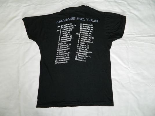 Vintage METALLICA 1986 DAMAGE INC TOUR T-Shirt XL m.o.p. | Defunkd