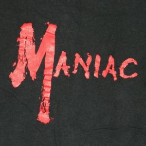 Vintage 1980 MANIAC ORIGINAL HORROR MOVIE PROMO T-Shirt cult