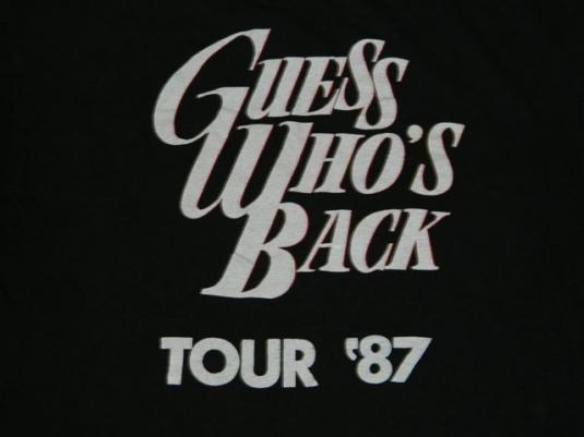 Vintage THE GUESS WHO 1987 TOUR T-Shirt BTO