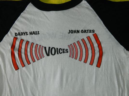 Vintage HALL AND OATES 1980 TOUR JERSEY T-Shirt & concert