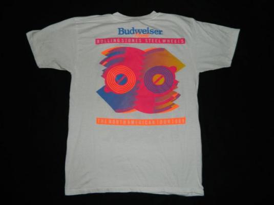Vintage ROLLING STONES 1989 Steel Wheels Tour T-Shirt XL 80s