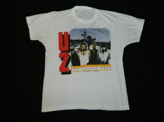 Vintage U2 1987 THE JOSHUA TREE TOUR T-Shirt XL concert