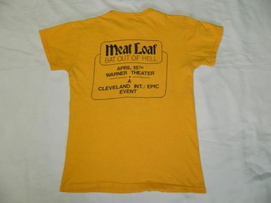 Vintage 1978 MEAT LOAF BAT OUT OF HELL TOUR T-Shirt 70s