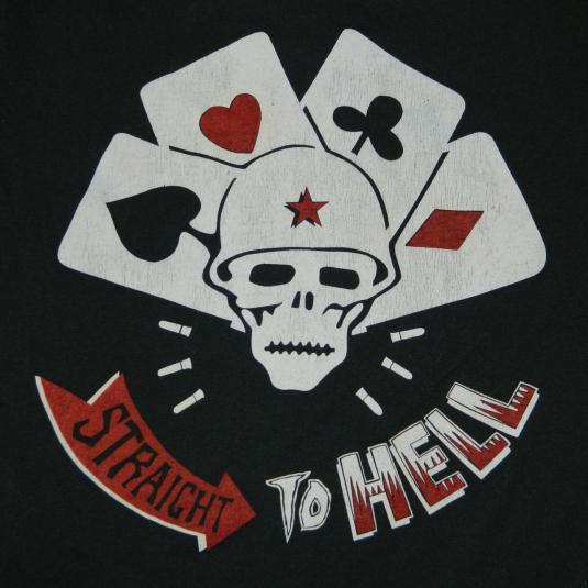 Vintage THE CLASH 80S STRAIGHT TO HELL T-Shirt Original