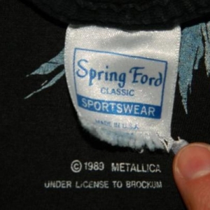 Vintage Metallica 1989 Pushead T-Shirt Spring Ford 50/50 XL