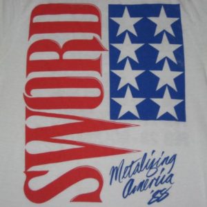 vintage SWORD 1988 METALIZING AMERICA TOUR T-Shirt 80s metal