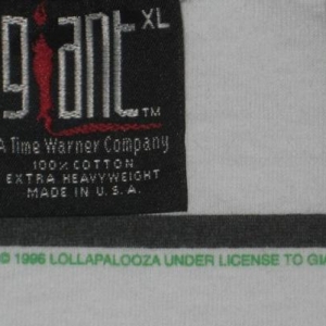 vintage LOLLAPALOOZA METALLICA RAMONES 1996 CONCERT T-Shirt
