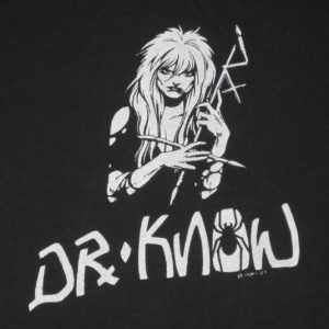 vintage DR. KNOW 80S T-SHIRT ORIGINAL punk rock tour concert