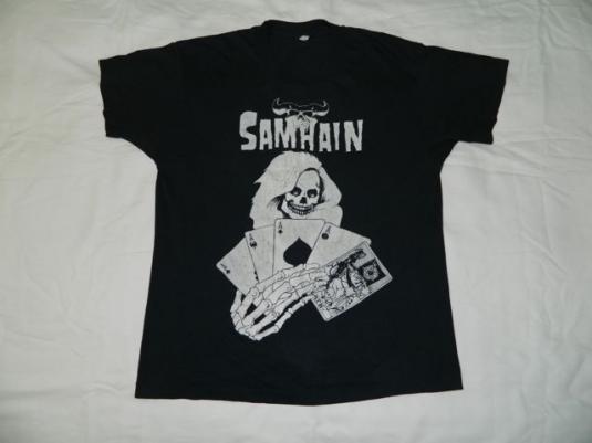 Vintage SAMHAIN CARD DEALER 80S PLAN 9 T-Shirt misfits