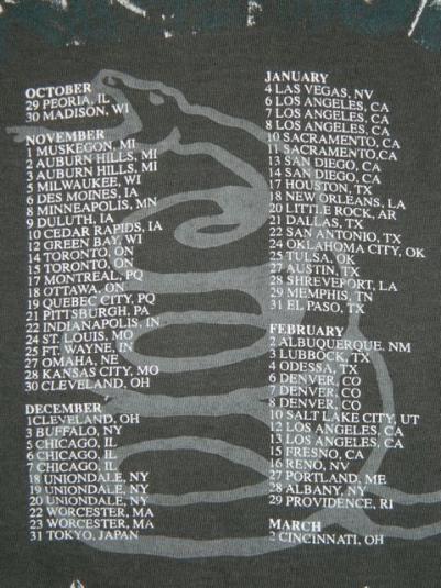 Vintage METALLICA 1991-1992 TOUR T-Shirt concert 90s | Defunkd