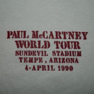 Vintage PAUL MCCARTNEY CREW 1990 ARIZONA CONCERT T-Shirt 90s