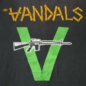 Vintage THE VANDALS PEACE THRU VANDALISM 80S T-SHIRT PUNK