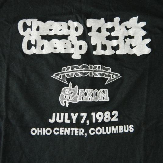 Vintage CHEAP TRICK KROKUS SAXON JULY 7TH 1982 TOUR T-Shirt