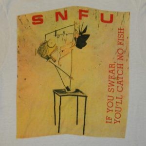 Vintage SNFU 1986 If You Swear... Tour T-shirt Original
