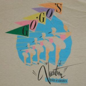 Vintage GO-GO'S 1982 VACATION Tour T-Shirt nos Small