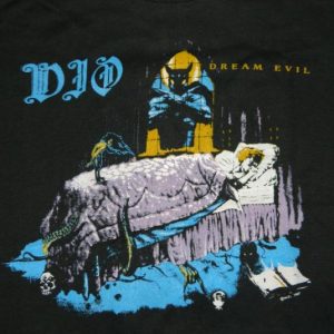 Vintage NOS DIO 1987 DREAM EVIL PROMO T-Shirt L dead stock