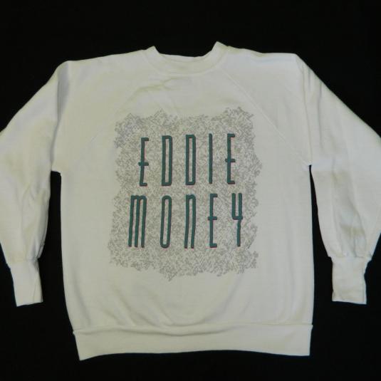 Vintage EDDIE MONEY 1986 SWEATSHIRT 80s tour