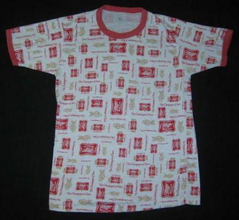 vintage MILLER HIGH LIFE BEER 70S ALLOVER PRINT T-Shirt