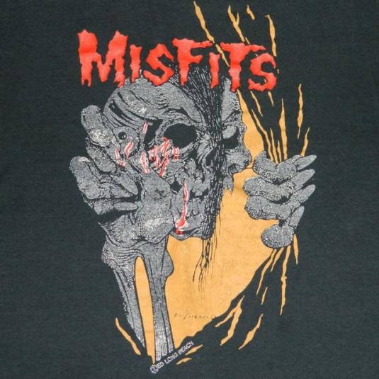 Vintage MISFITS ZED RECORDS 80s T-Shirt Pushead Evil Eye