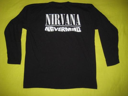 vintage NIRVANA 1991 NEVERMIND DOLLAR BILL L/S T-Shirt NOS