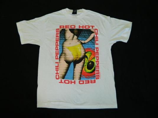 Vintage NOS RED HOT CHILI PEPPERS 1992 BIKINI T-Shirt Tour