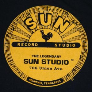 Vintage SUN STUDIO RECORDS 80s T-Shirt NOS elvis presley