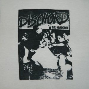 Vintage 80S DISCHORD RECORDS T-SHIRT MINOR THREAT HARDCORE