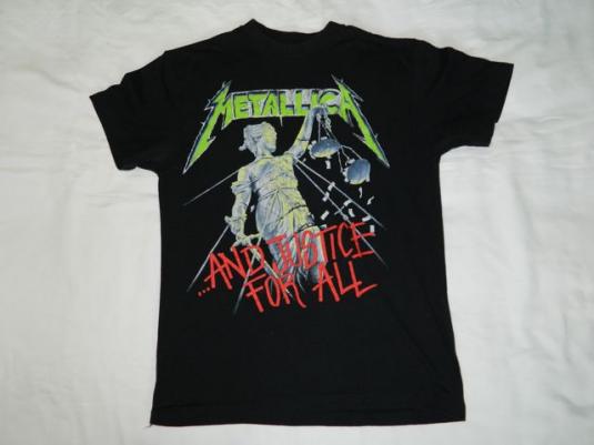 Vintage 1988 METALLICA AND JUSTICE FOR ALL PROMO T-Shirt 80s
