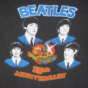 vintage THE BEATLES 1979 15TH ANNIVERSARY T-Shirt 70s