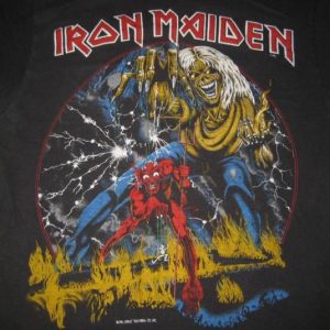 vintage IRON MAIDEN 1982 666 THE NUMBER OF THE BEAST T-Shirt