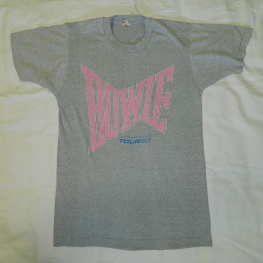 Vintge DAVID BOWIE 1983 SERIOUS MOONLIGHT TOUR T-Shirt 80s